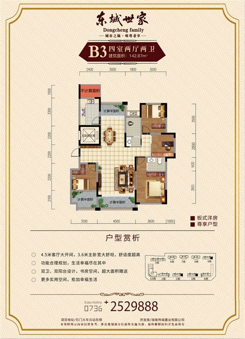 石门东城世家B3户型