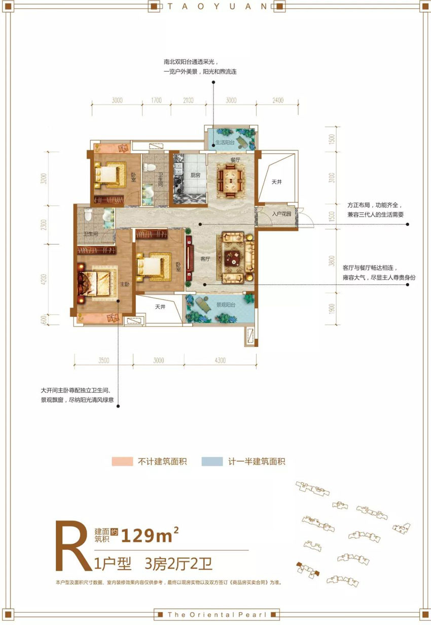 桃源东方明珠R2户型