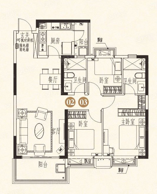 益阳恒大名都10#02#03#户型