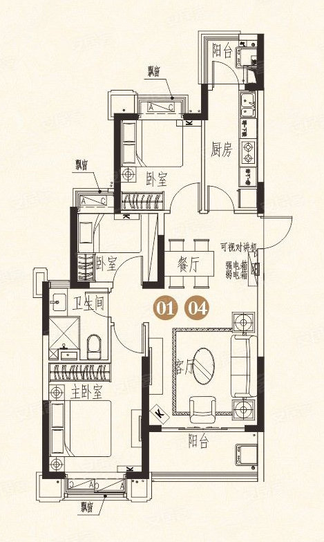 益阳恒大名都10#01#04#户型