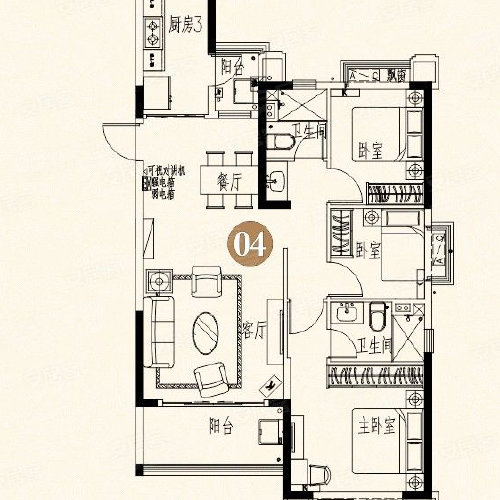 益阳恒大名都5#04#户型
