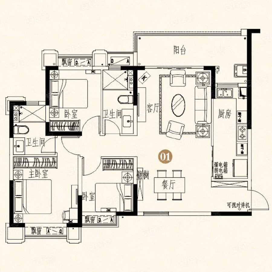 益阳恒大名都11#01#户型