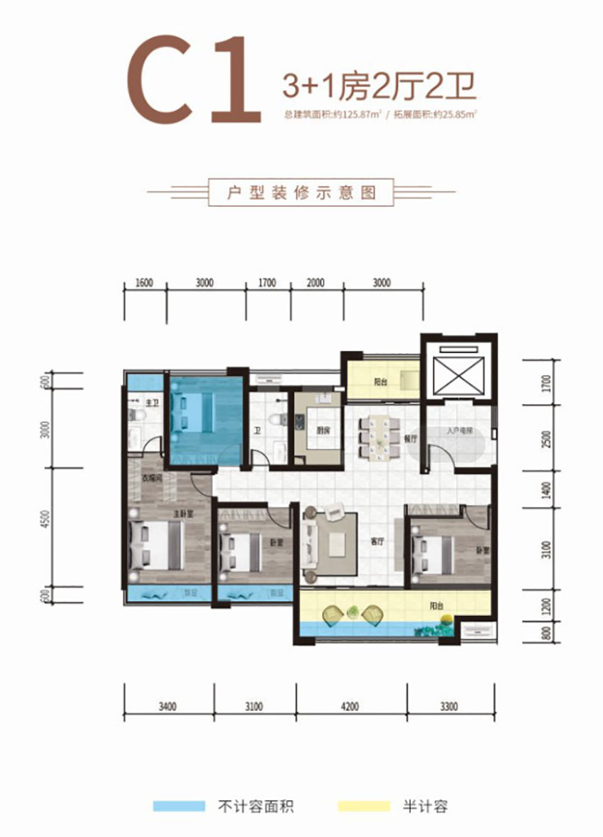 祁东县万昌星耀湾C1户型