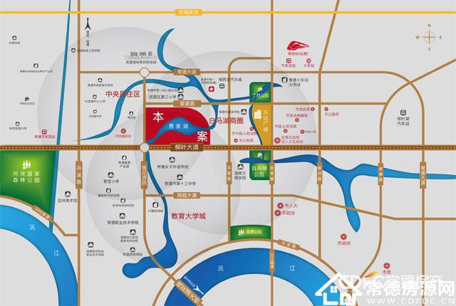 常德御湖半岛区位图