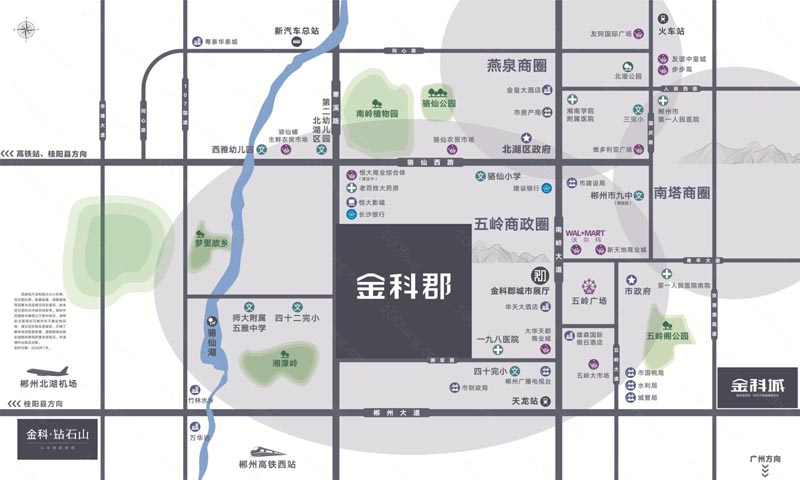 郴州金科郡区位图